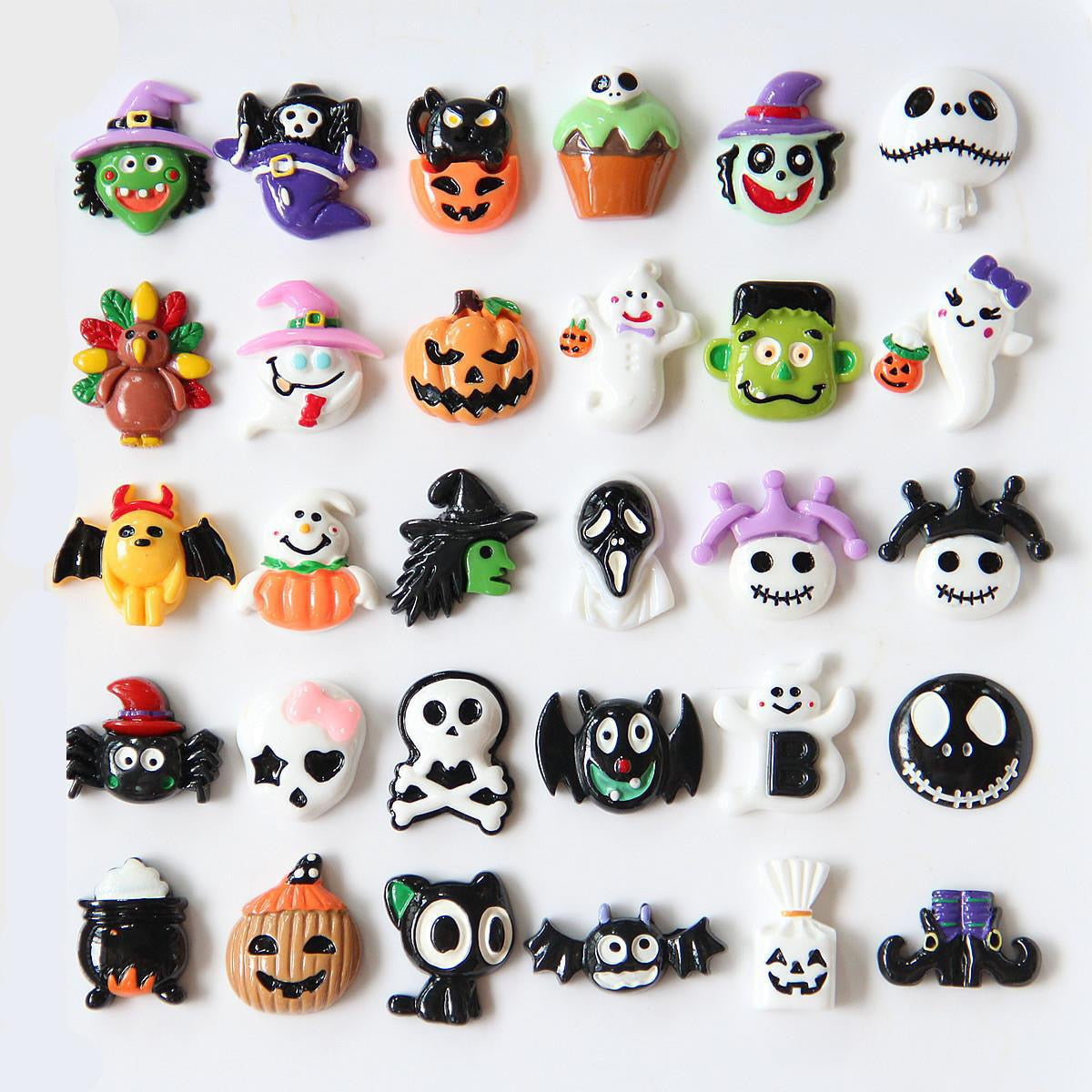 Spooky Cute Halloween Charms - New Arrival Pumpkin, Bat, Ghost Resin Charms for DIY