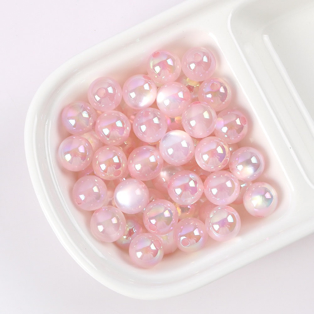 UV Coated Cat's Eye Acrylic Beads - 10/12/16mm Multi-Size, Premium Quality for DIY Phone Straps