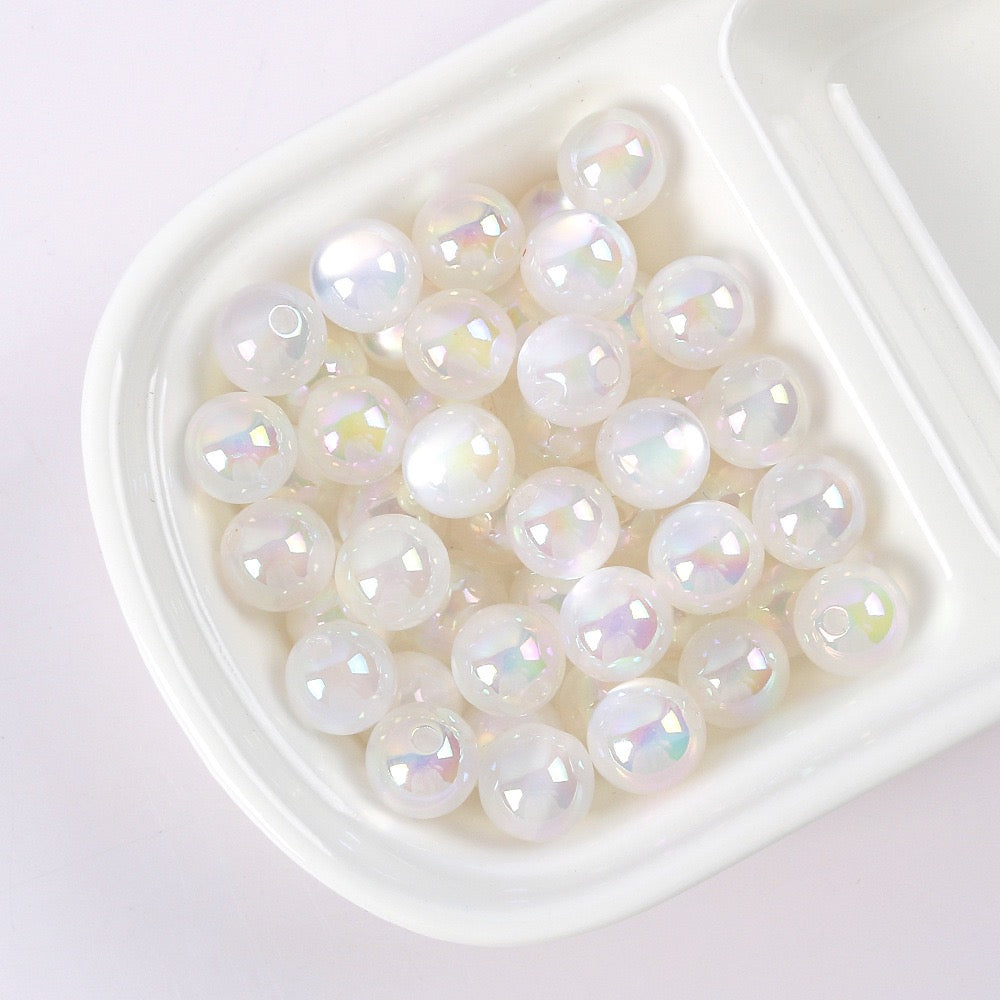 UV Coated Cat's Eye Acrylic Beads - 10/12/16mm Multi-Size, Premium Quality for DIY Phone Straps