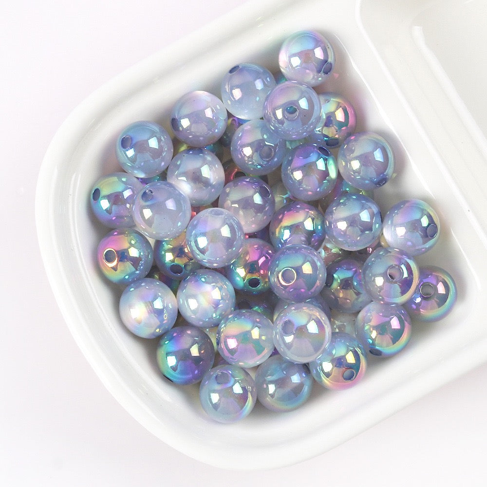 UV Coated Cat's Eye Acrylic Beads - 10/12/16mm Multi-Size, Premium Quality for DIY Phone Straps