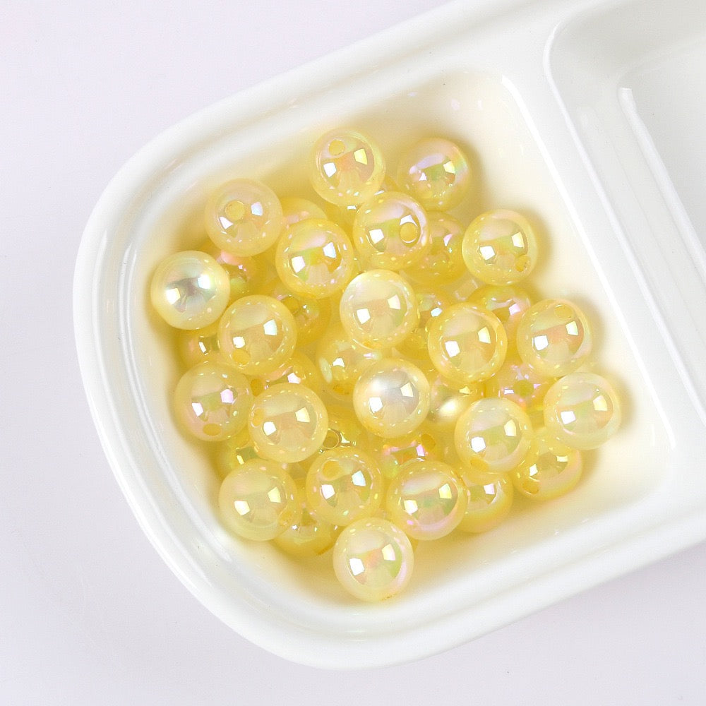 UV Coated Cat's Eye Acrylic Beads - 10/12/16mm Multi-Size, Premium Quality for DIY Phone Straps