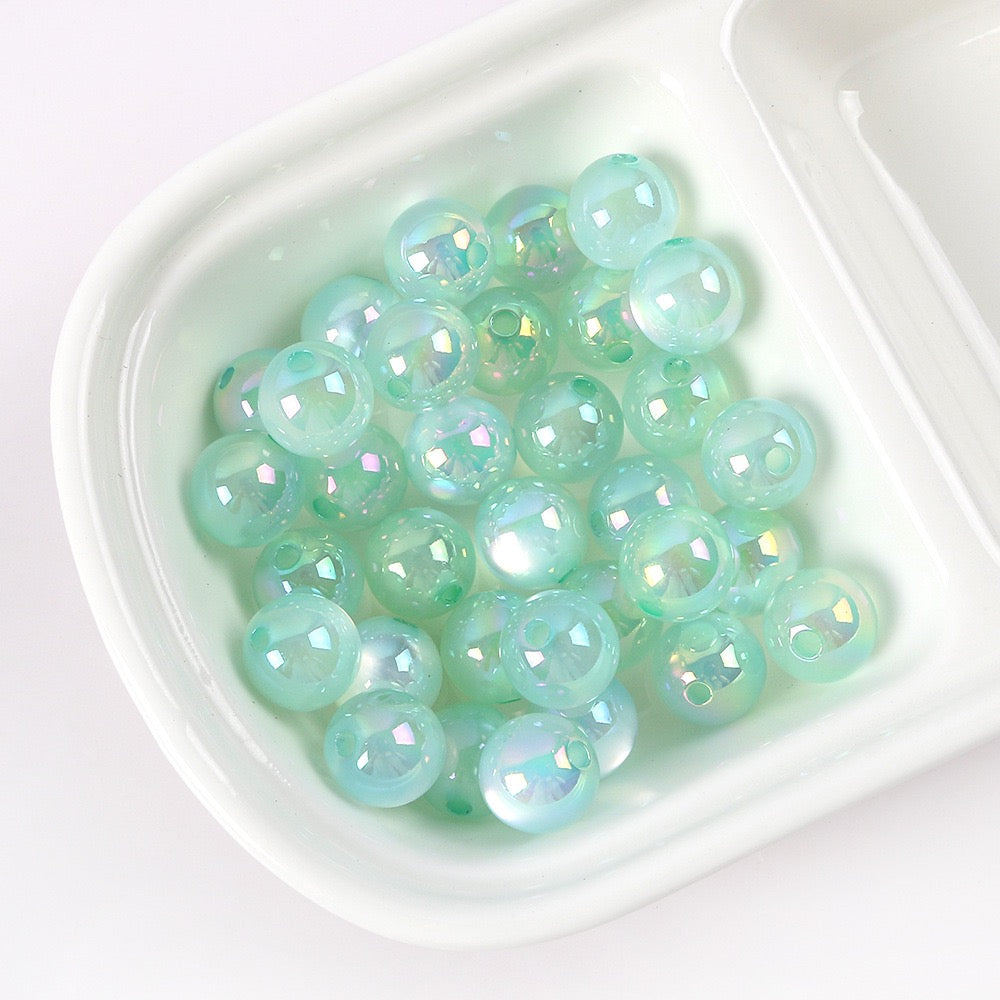 UV Coated Cat's Eye Acrylic Beads - 10/12/16mm Multi-Size, Premium Quality for DIY Phone Straps