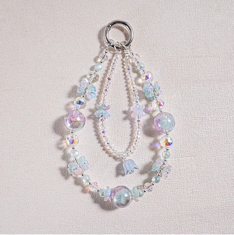 16mm Glow in The Dark Resin Beads with Sparkling Core - Straight Hole