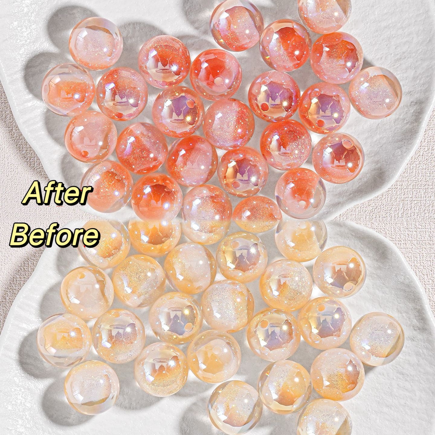 16mm Color-Shifting Electroplated Beads with Inner Sparkle