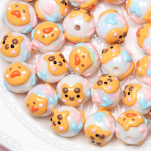 2025 New Cartoon Style Beads, Unique Hand-Painted Resin Charms for DIY Collection