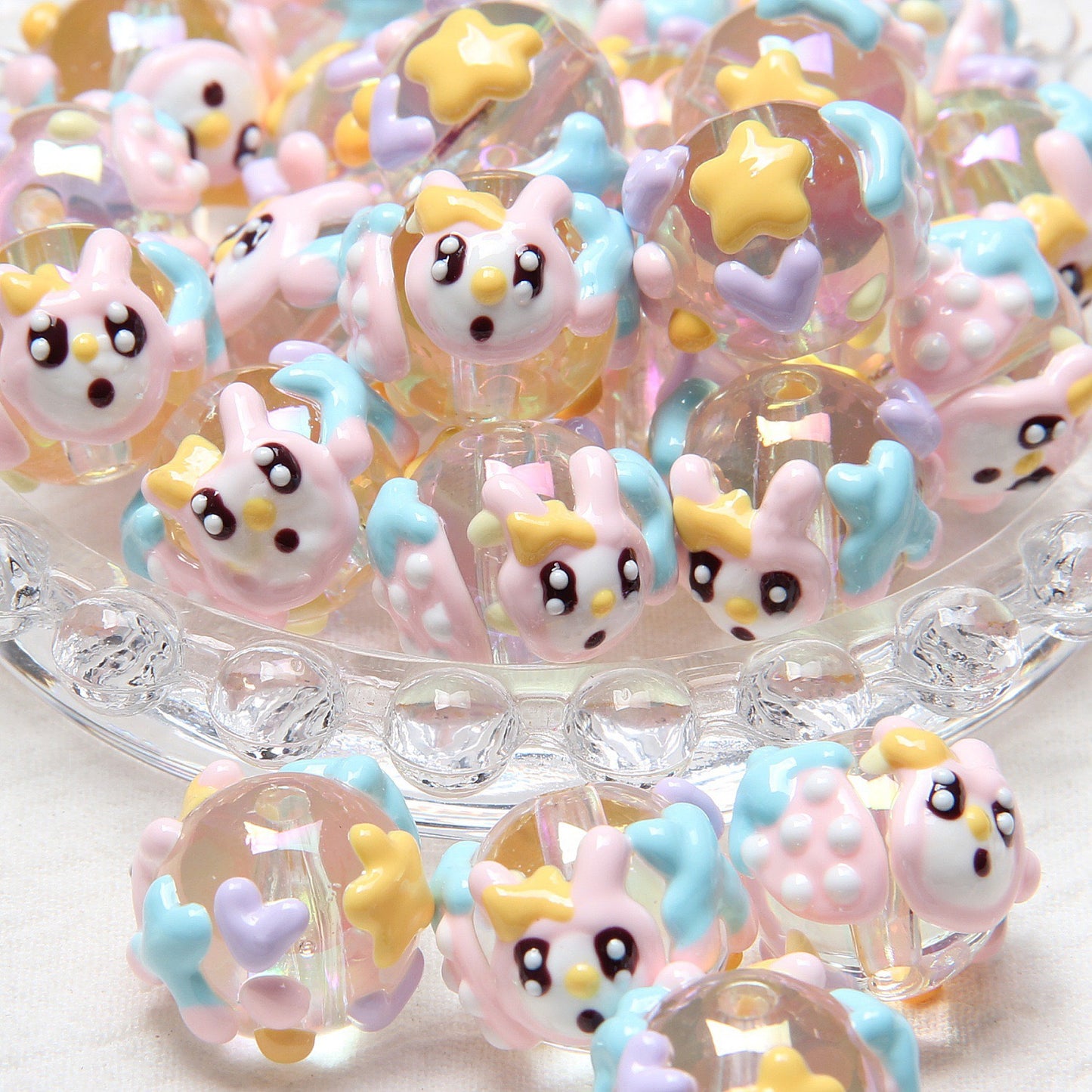 2025 New Cartoon Style Beads, Unique Hand-Painted Resin Charms for DIY Collection
