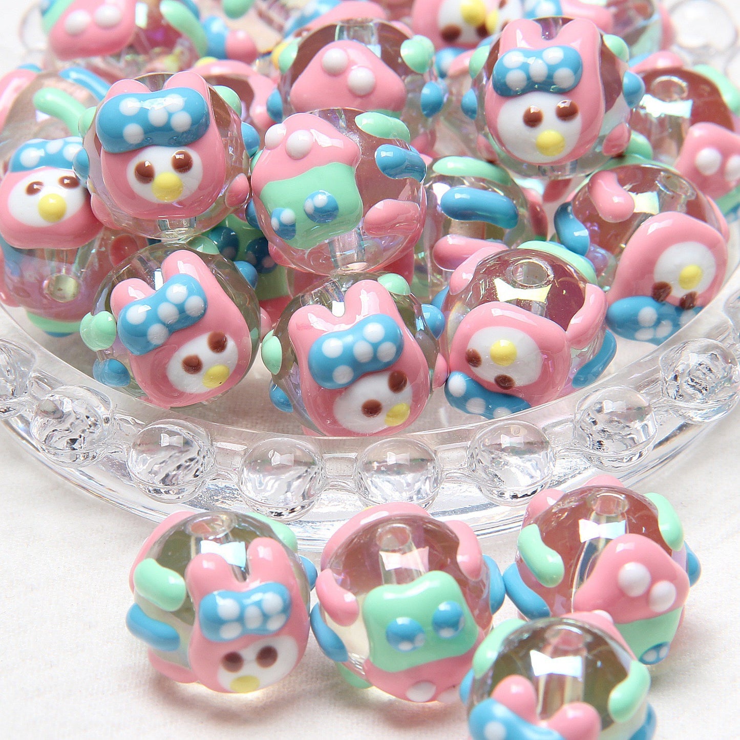 2025 New Cartoon Style Beads, Unique Hand-Painted Resin Charms for DIY Collection