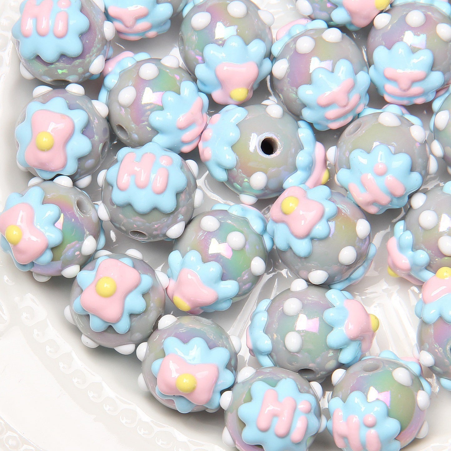 2025 New Cartoon Style Beads, Unique Hand-Painted Resin Charms for DIY Collection