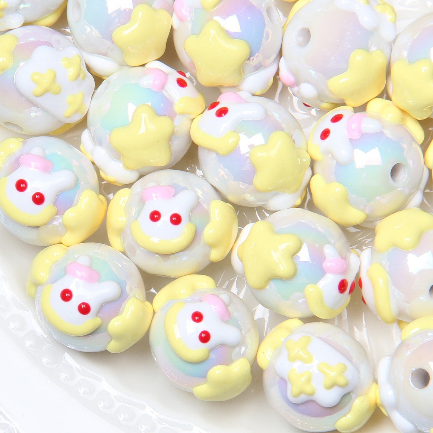 2025 New Cartoon Style Beads, Unique Hand-Painted Resin Charms for DIY Collection