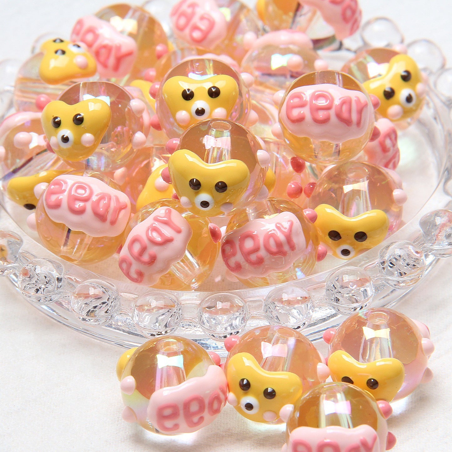 2025 New Cartoon Style Beads, Unique Hand-Painted Resin Charms for DIY Collection