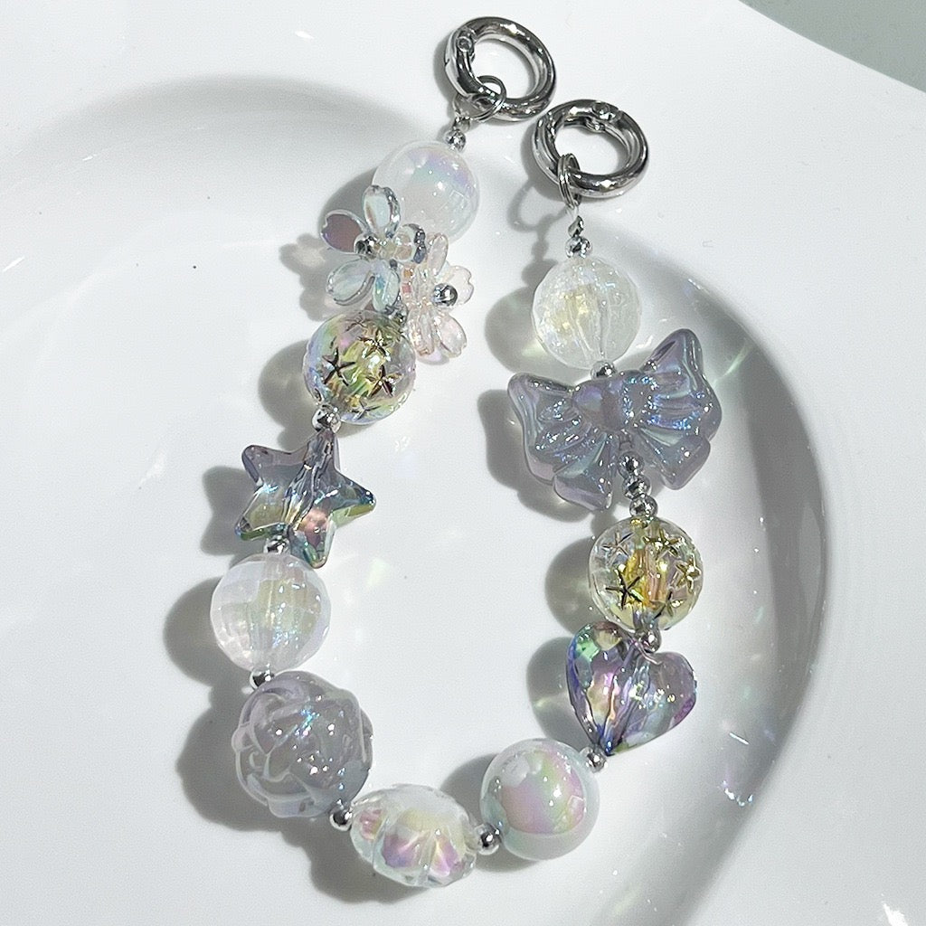 heart & star shape shiny glass beads for diy accessories mixed&pure color