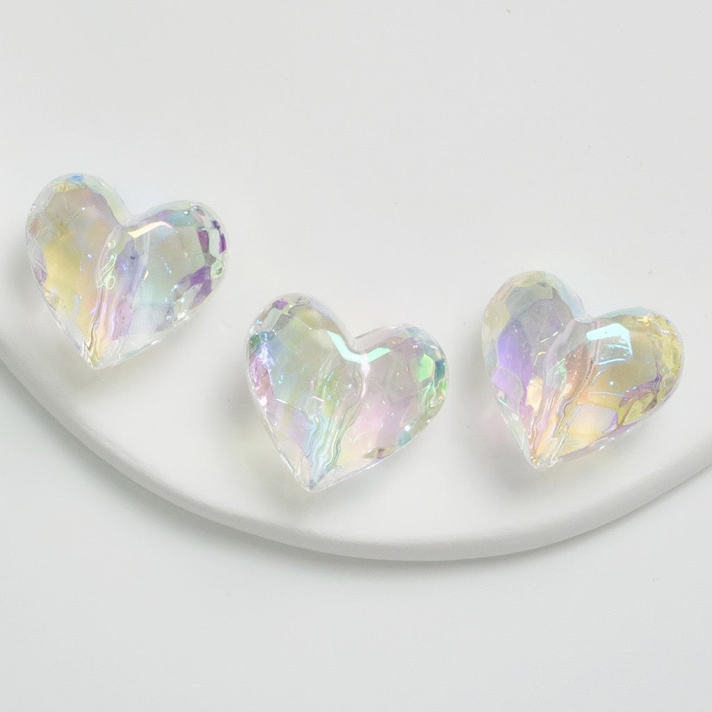 heart & star shape shiny glass beads for diy accessories mixed&pure color