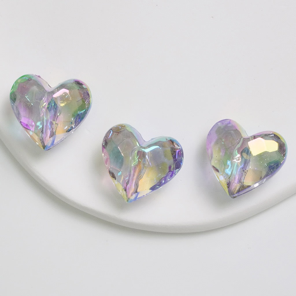 heart & star shape shiny glass beads for diy accessories mixed&pure color