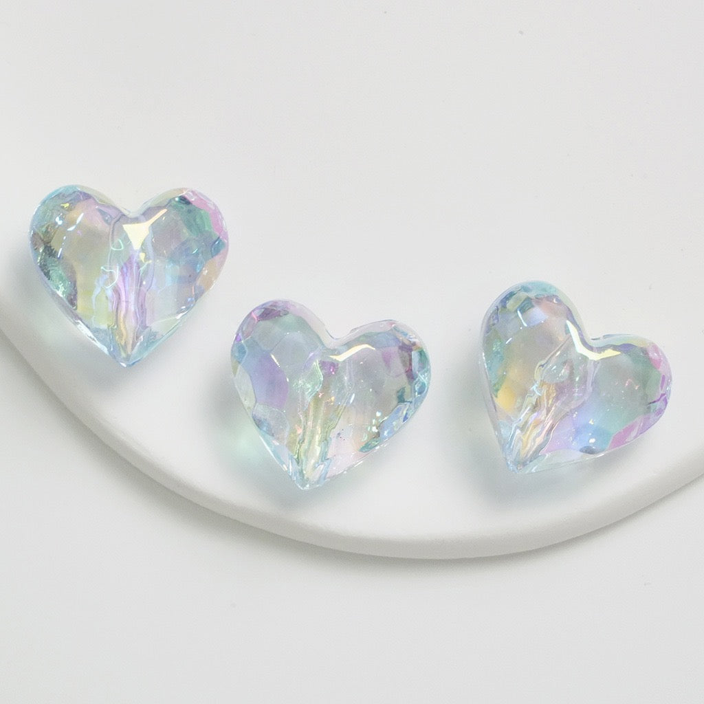 heart & star shape shiny glass beads for diy accessories mixed&pure color