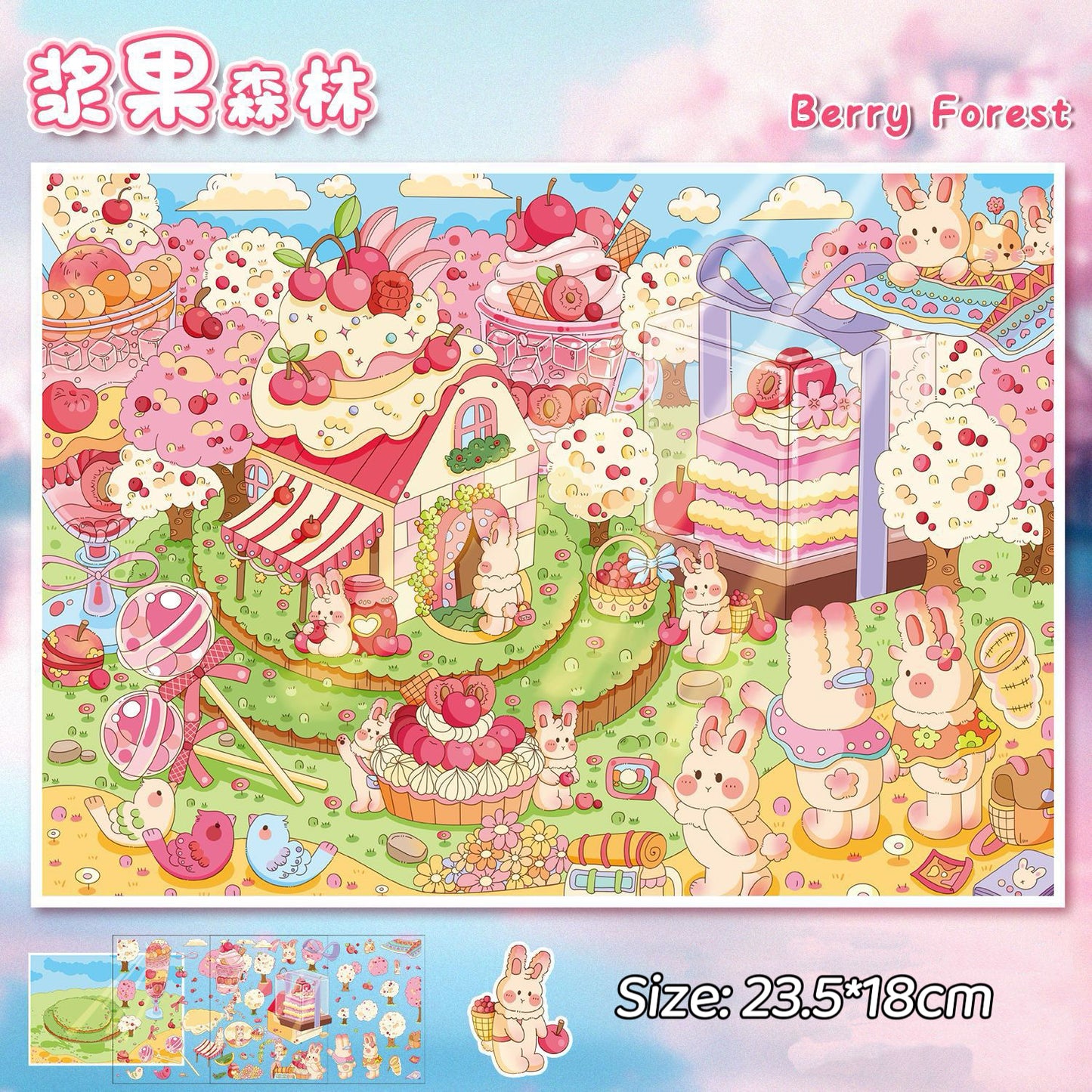 3D Scene Stickers - Miniature House Scene, Stress Relief Toy