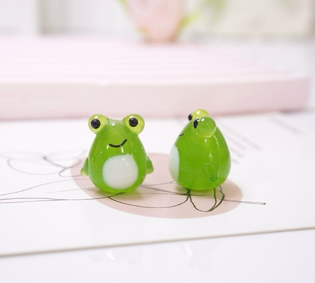 Cute Animal Friends Bead Set - Adorable Handmade Glass Frogs, Ducks, Penguins & More!