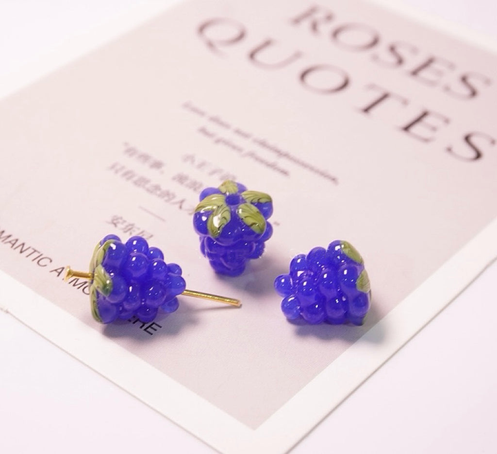 Plump Grape Glass Beads - Fine Artisan Glass with Custom Orders Welcome