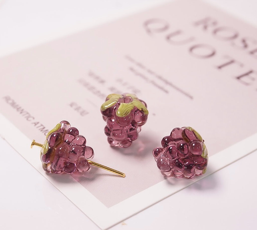 Plump Grape Glass Beads - Fine Artisan Glass with Custom Orders Welcome