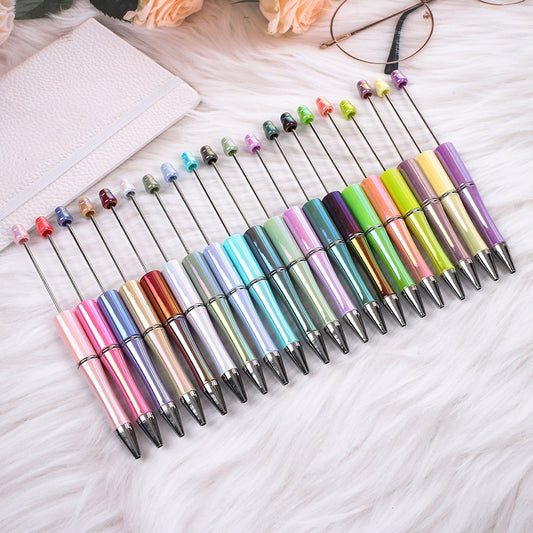 Iridescent Bead Ballpoint Pen - New Handmade DIY Twist-Action Gift Pen