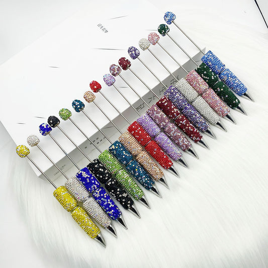 DIY Rhinestone Sparkle Pen with Charms - Twist-Action 1.0mm Ballpoint Pen