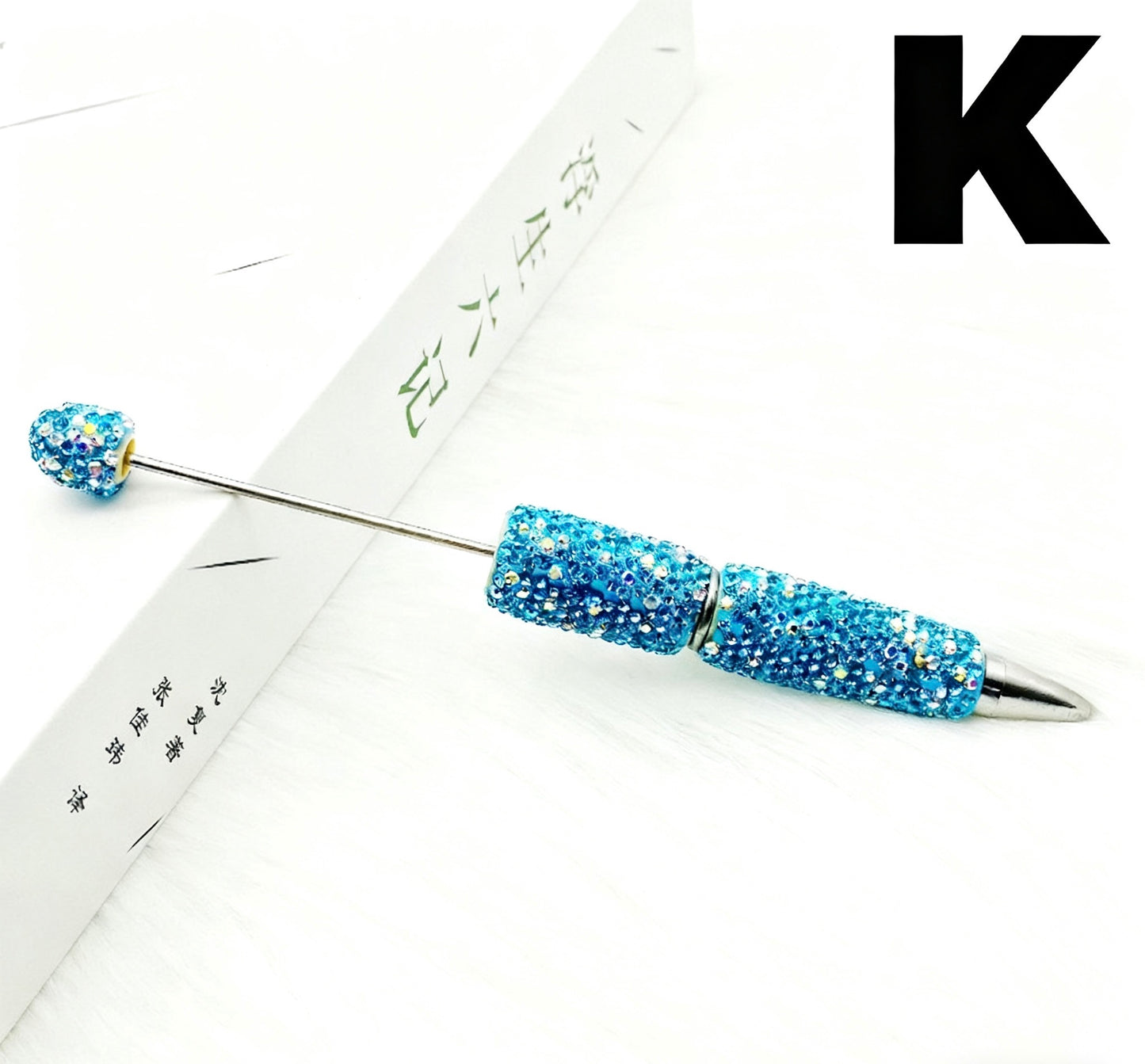 DIY Rhinestone Sparkle Pen with Charms - Twist-Action 1.0mm Ballpoint Pen