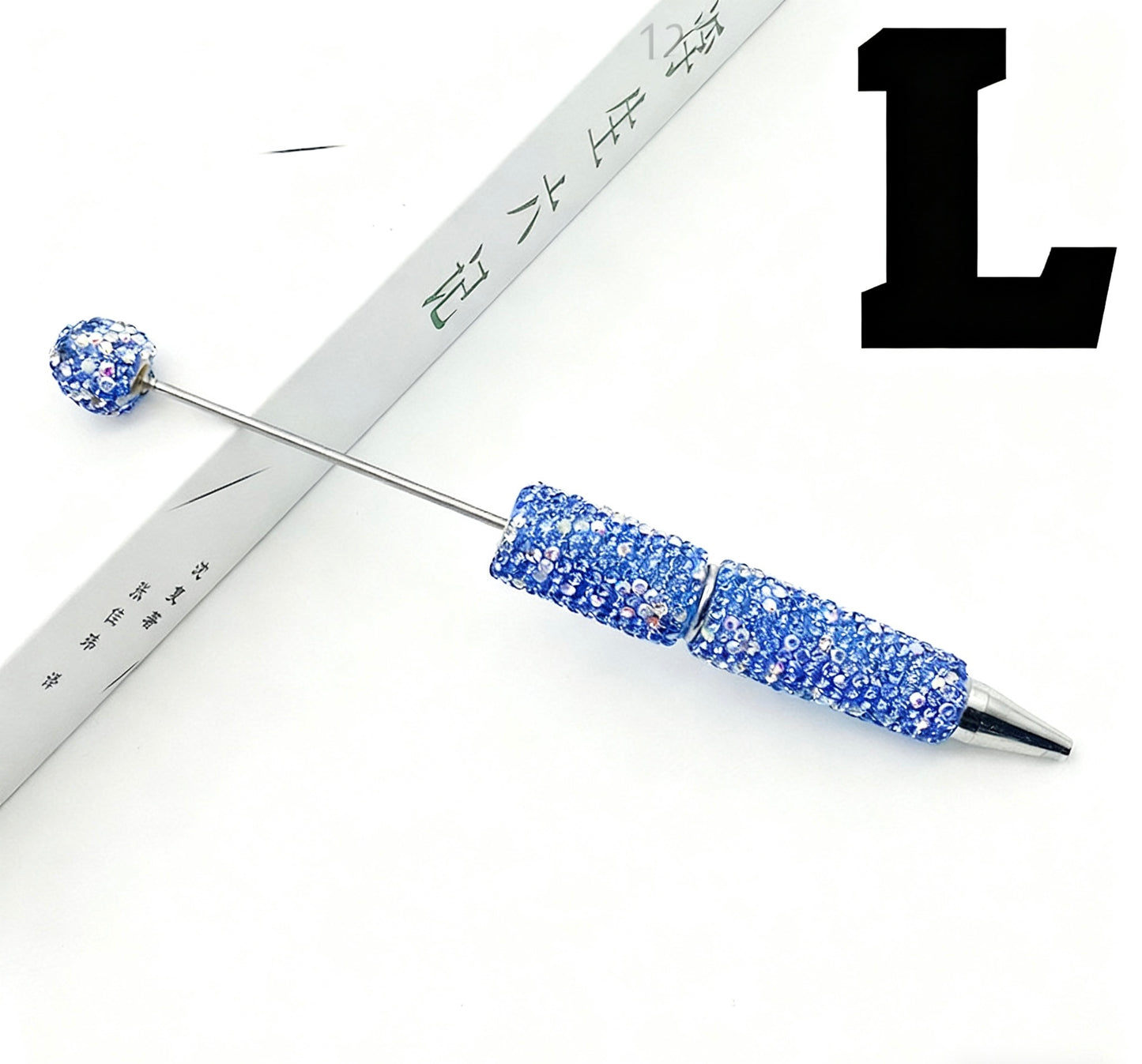 DIY Rhinestone Sparkle Pen with Charms - Twist-Action 1.0mm Ballpoint Pen