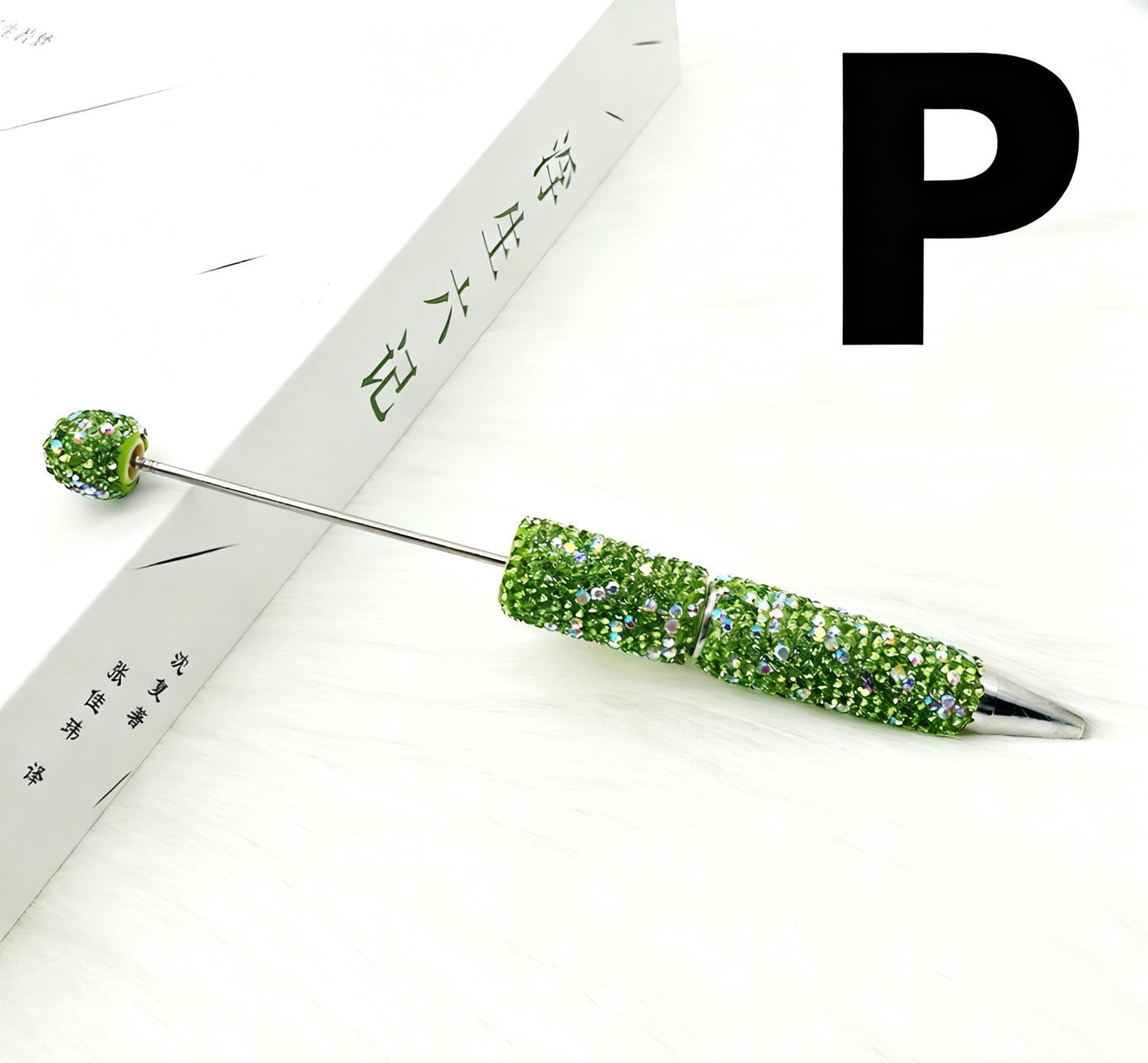 DIY Rhinestone Sparkle Pen with Charms - Twist-Action 1.0mm Ballpoint Pen