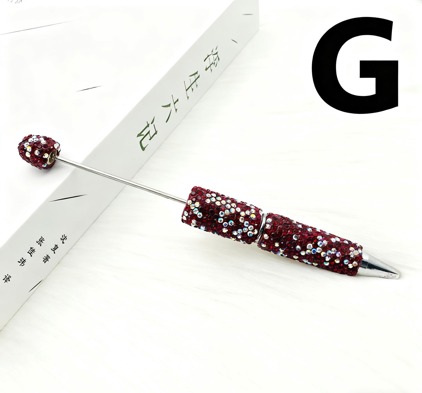 DIY Rhinestone Sparkle Pen with Charms - Twist-Action 1.0mm Ballpoint Pen
