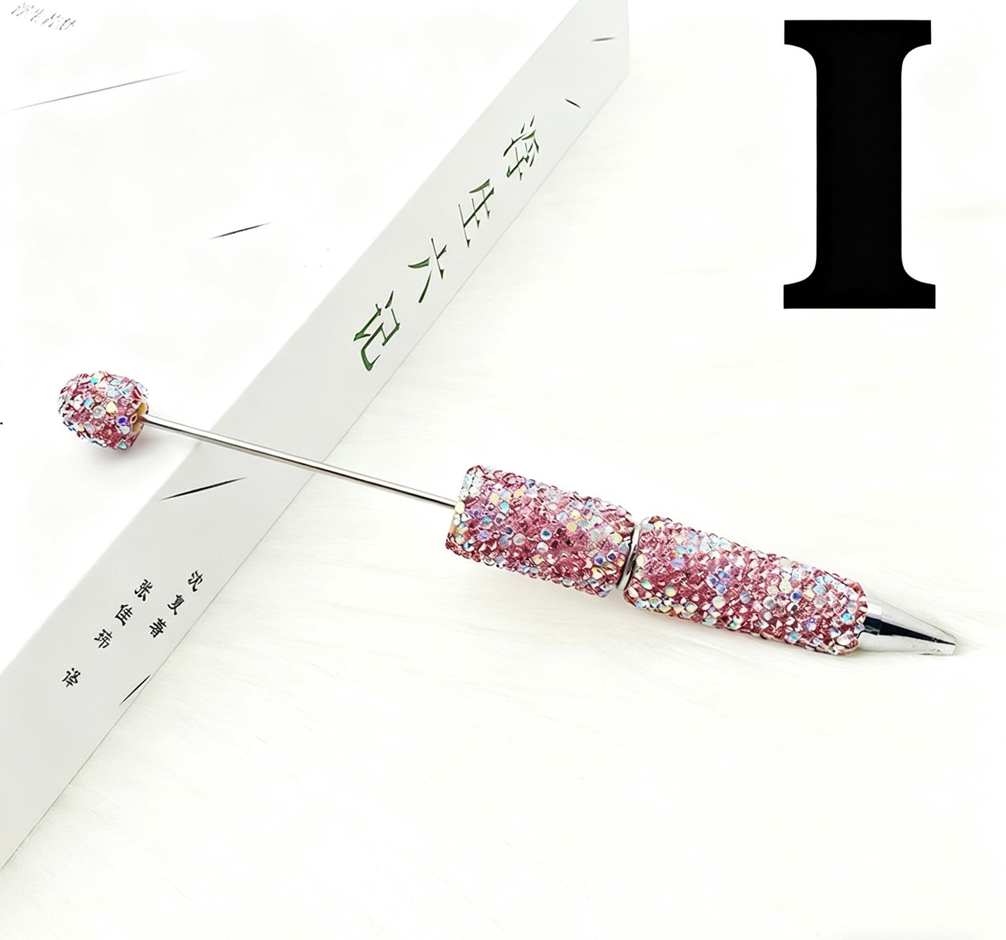 DIY Rhinestone Sparkle Pen with Charms - Twist-Action 1.0mm Ballpoint Pen
