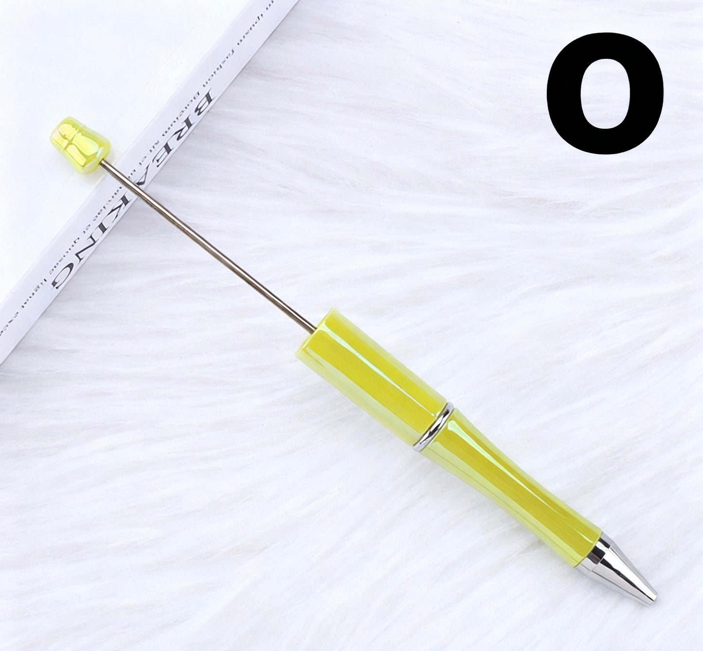 Iridescent Bead Ballpoint Pen - New Handmade DIY Twist-Action Gift Pen