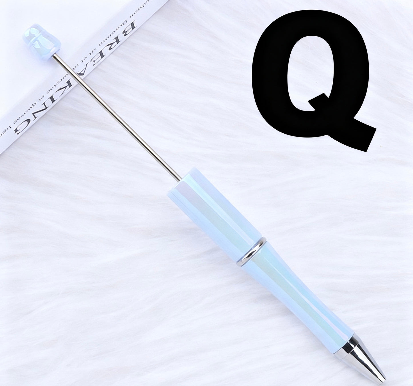 Iridescent Bead Ballpoint Pen - New Handmade DIY Twist-Action Gift Pen