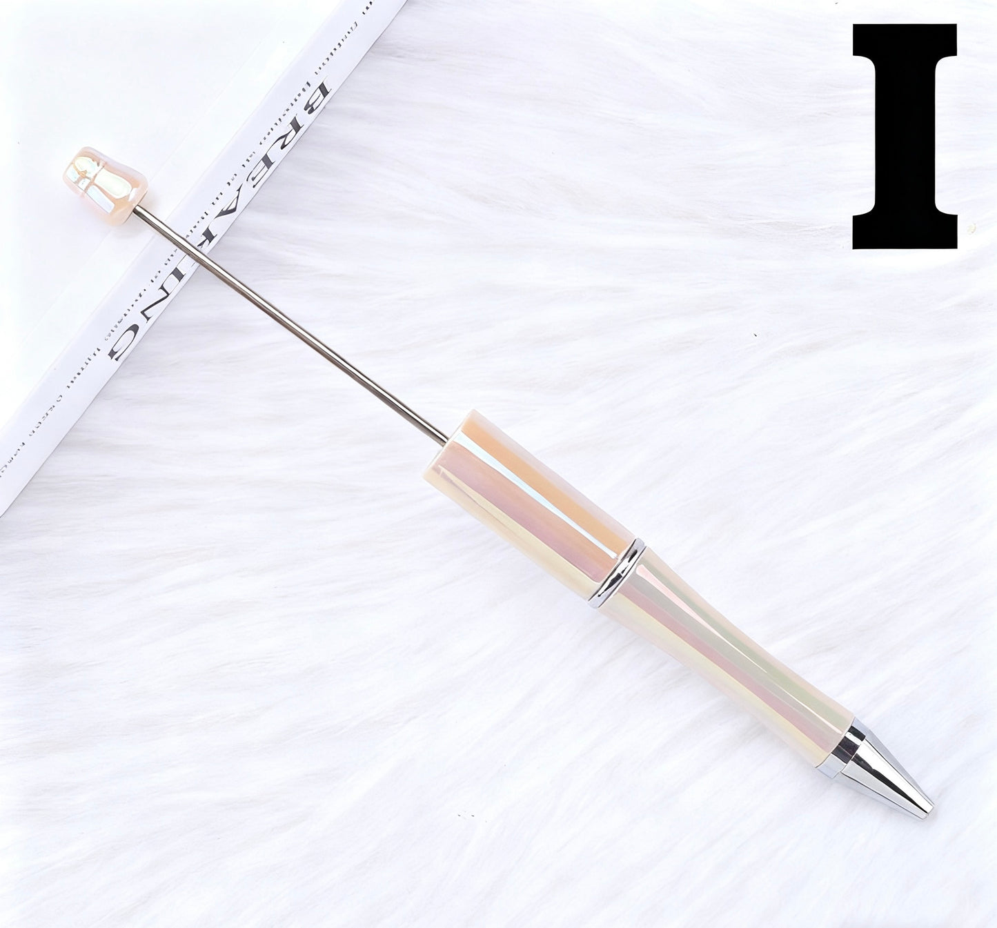 Iridescent Bead Ballpoint Pen - New Handmade DIY Twist-Action Gift Pen