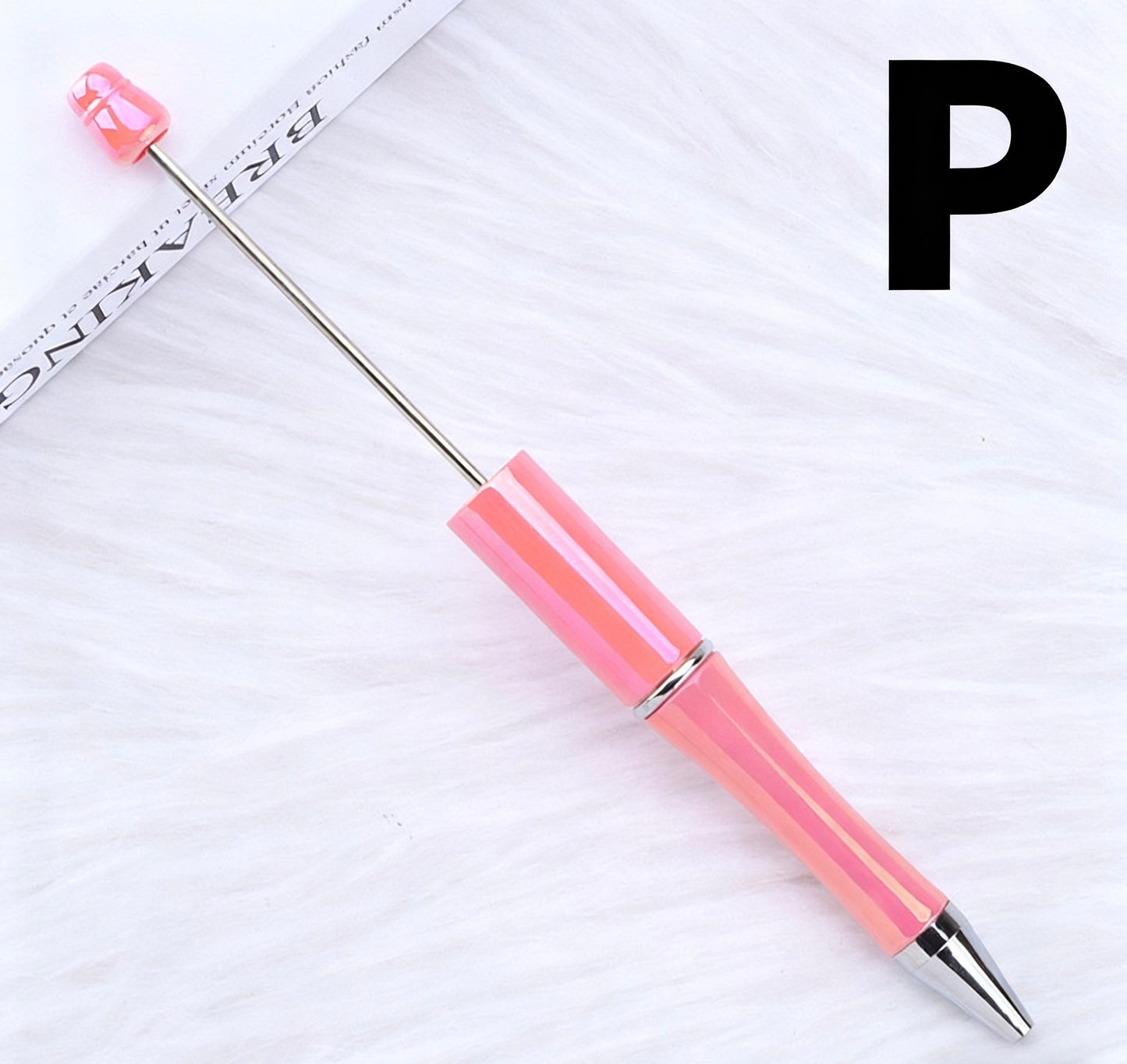 Iridescent Bead Ballpoint Pen - New Handmade DIY Twist-Action Gift Pen