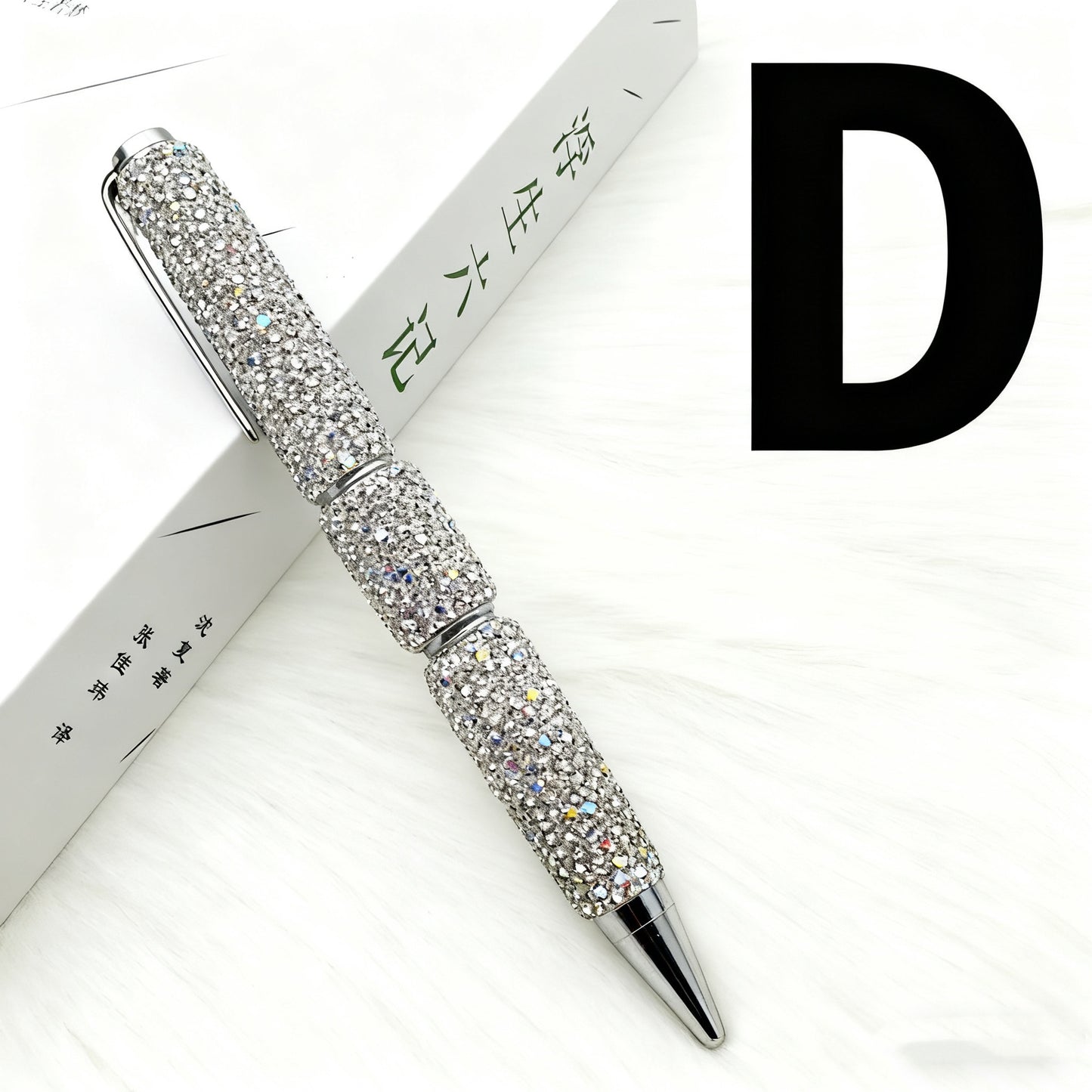 DIY Rhinestone Sparkle Pen with Charms - Twist-Action 1.0mm Ballpoint Pen