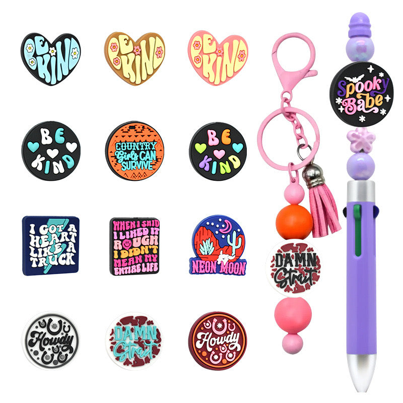 Focal Beads 500+ Designs for Pen Decor Soft Rubber Charms with Custom Options