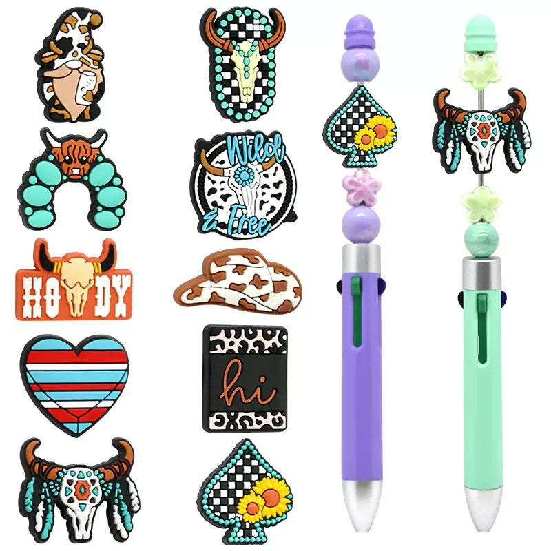 Focal Beads 500+ Designs for Pen Decor Soft Rubber Charms with Custom Options