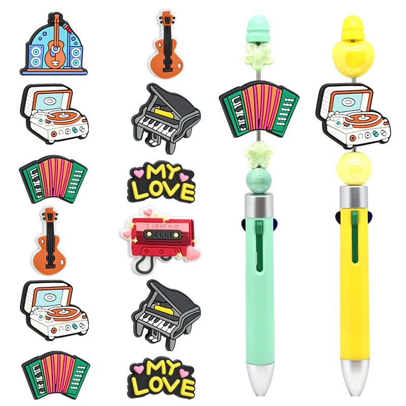 Focal Beads 500+ Designs for Pen Decor Soft Rubber Charms with Custom Options