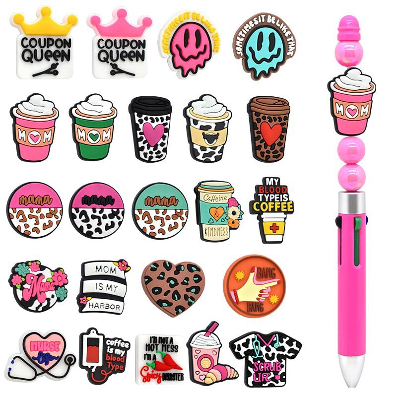 Focal Beads 500+ Designs for Pen Decor Soft Rubber Charms with Custom Options