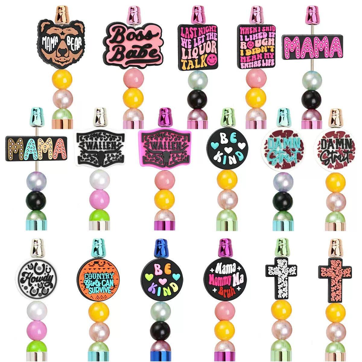 Focal Beads 500+ Designs for Pen Decor Soft Rubber Charms with Custom Options