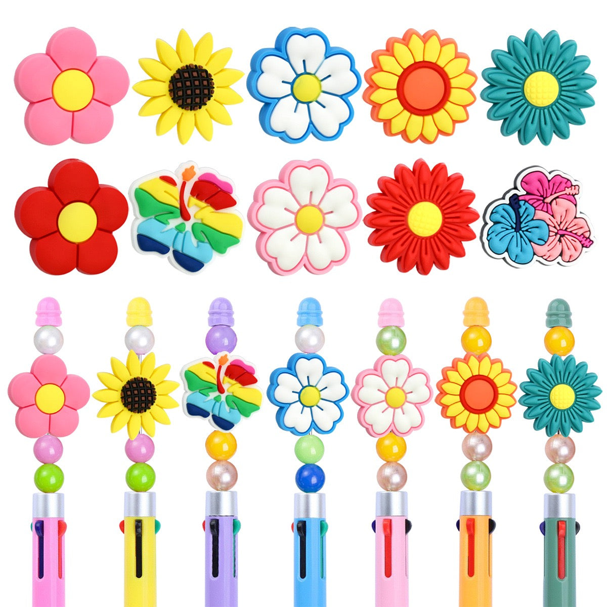 Focal Beads 500+ Designs for Pen Decor Soft Rubber Charms with Custom Options