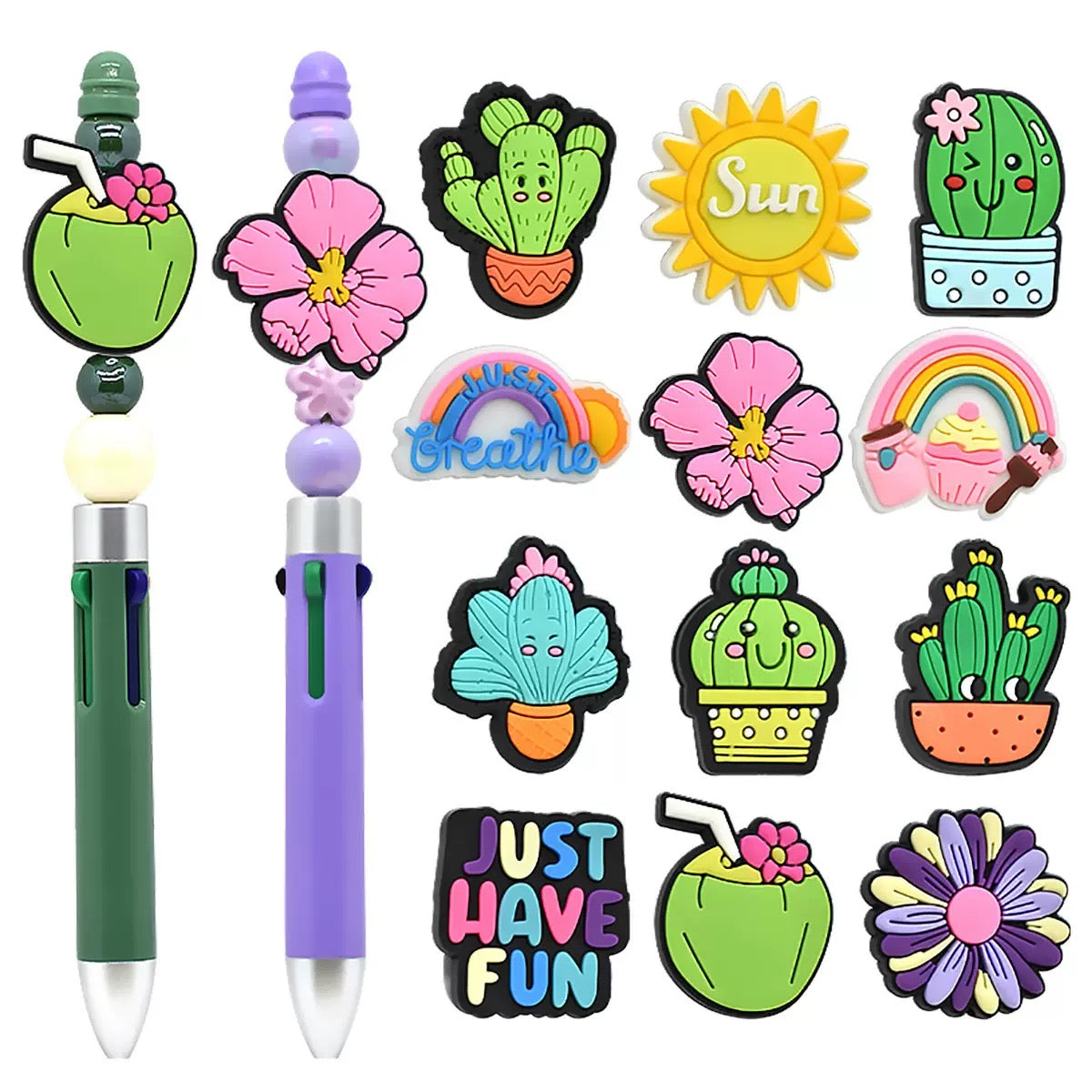 Focal Beads 500+ Designs for Pen Decor Soft Rubber Charms with Custom Options