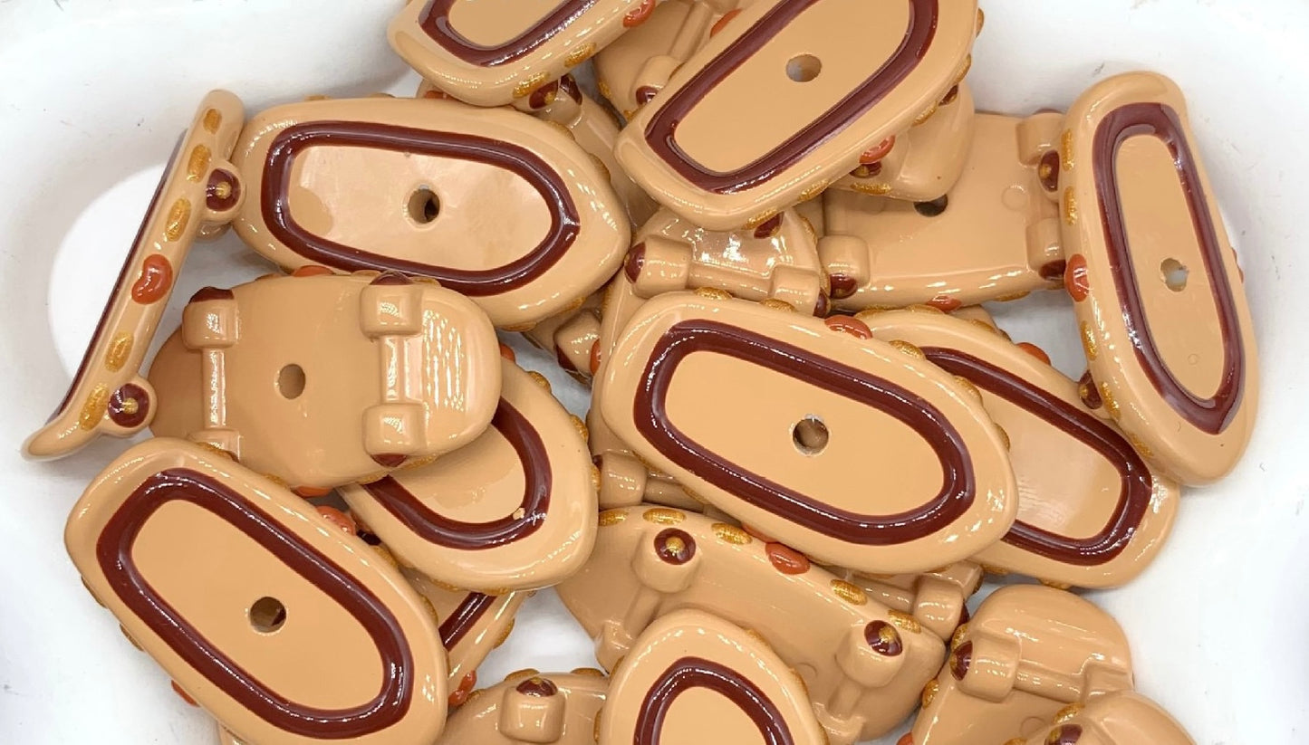 Skateboard Themed Spacer Beads - Rich Color Hand-Painted Mix for DIY