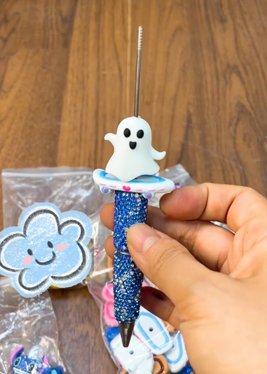 Skateboard Themed Spacer Beads - Rich Color Hand-Painted Mix for DIY