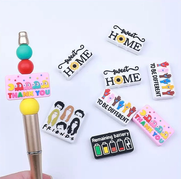 NEW Focal Beads Collection - Trendy Soft Silicone Charms for DIY Pen Making with Custom Options