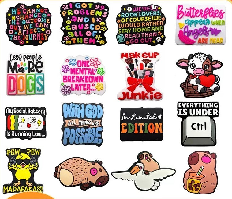 Focal Beads 500+ Designs for Pen Decor Soft Rubber Charms with Custom Options