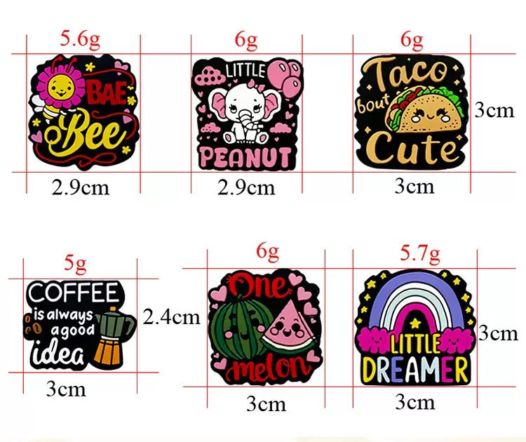 Focal Beads 500+ Designs for Pen Decor Soft Rubber Charms with Custom Options