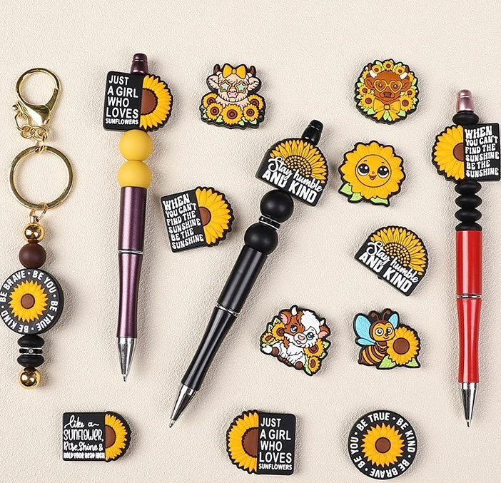NEW Focal Beads Collection - Trendy Soft Silicone Charms for DIY Pen Making with Custom Options
