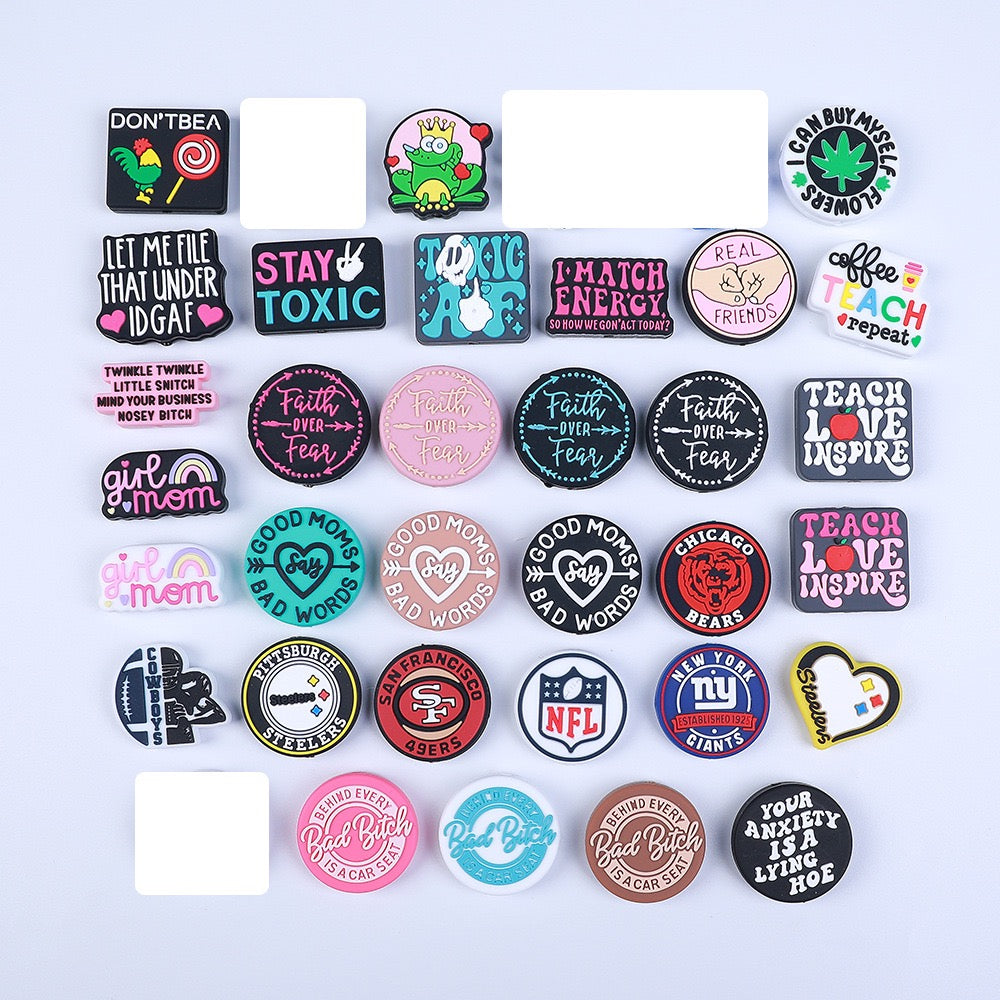 NEW Focal Beads Collection - Trendy Soft Silicone Charms for DIY Pen Making with Custom Options