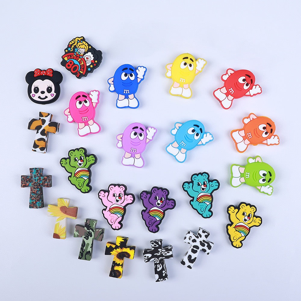 NEW Focal Beads Collection - Trendy Soft Silicone Charms for DIY Pen Making with Custom Options