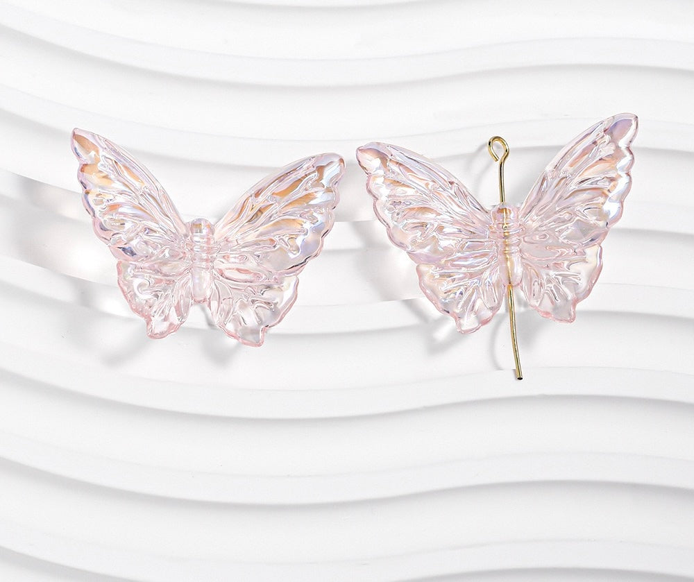 Mermaid Color Acrylic Butterfly Phone Charm & Keychain with center hole DIY accessories